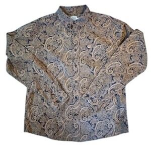 Cinch Boys Paisley Western Shirt Button Down Rodeo Black Orange Size XXL 16-18